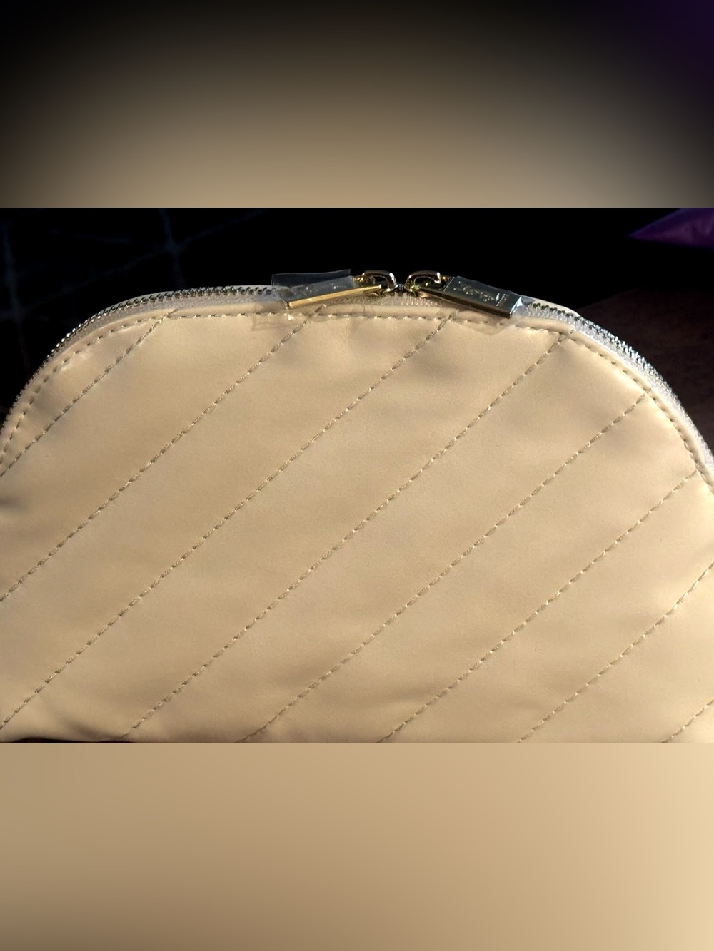 Must Have!Yves Saint Laurent Royal Cream Leather Quilted Troussau bagw Partition - Picture 11 of 15